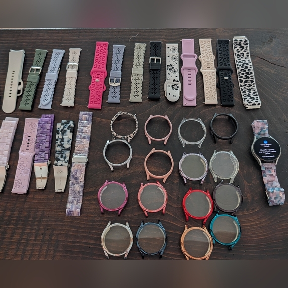 Samsung Galaxy Watch4 With Multiple Straps and Face Cases